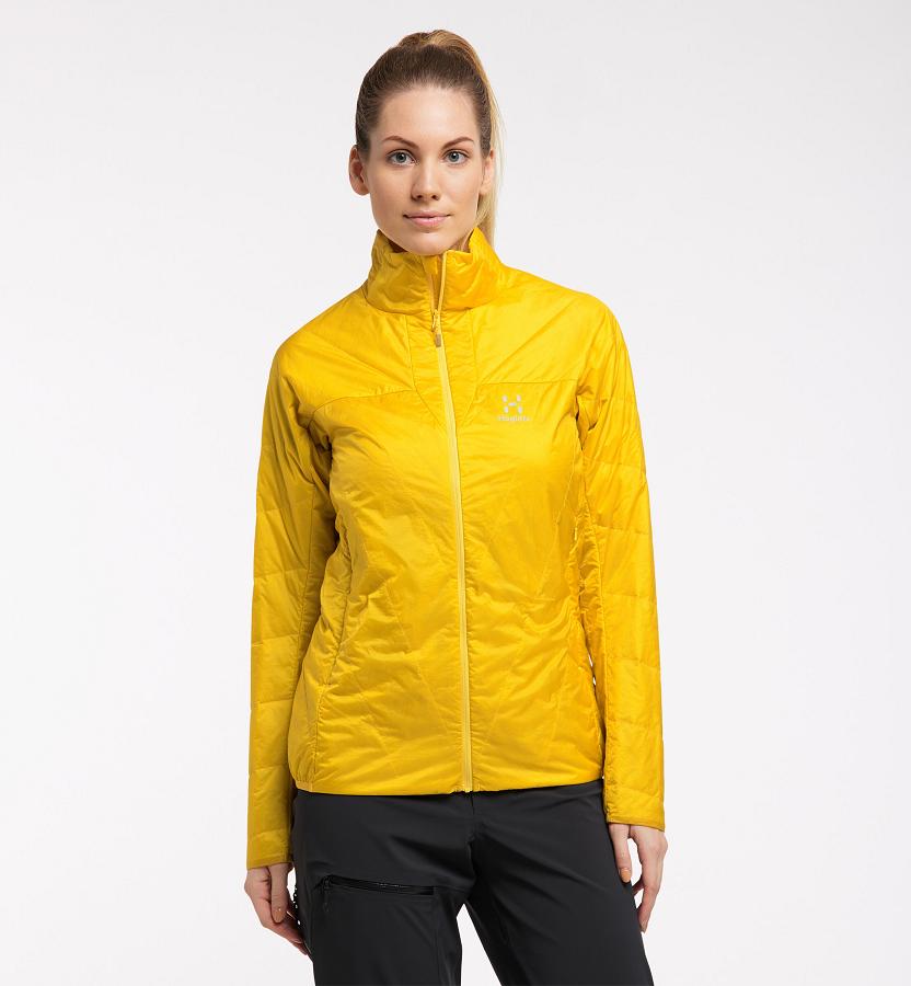 Haglöfs Womens L.I.M Barrier Down Jacket Yellow New Zealand 29183OTPI